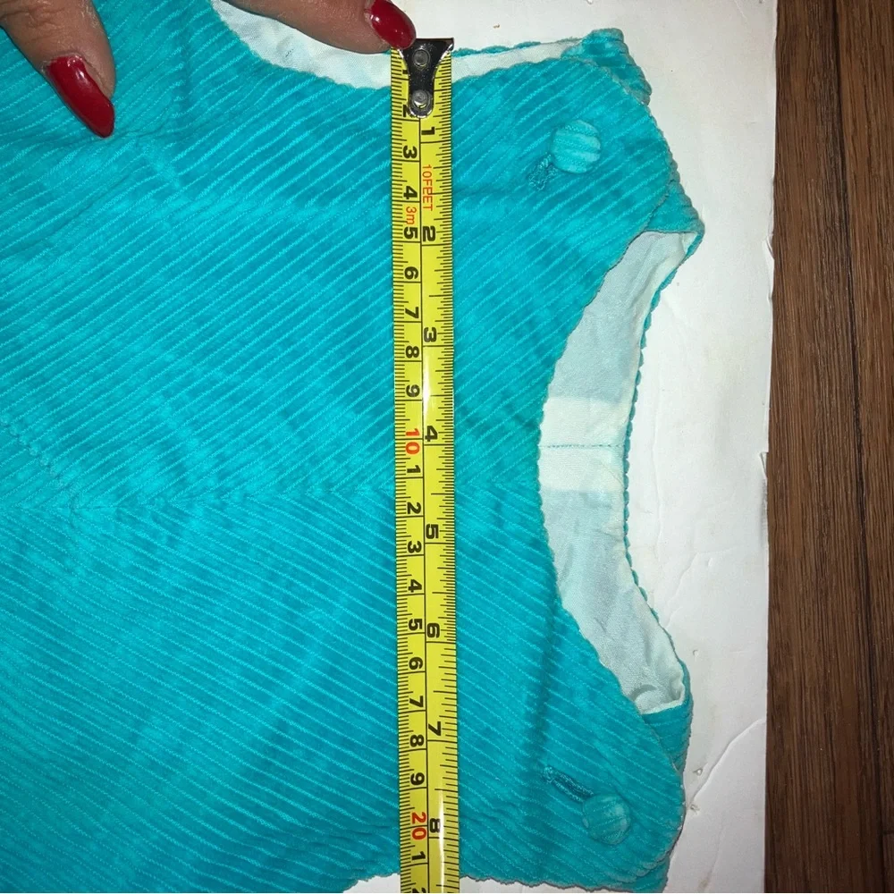 Set of Two Handmade Vintage Little Girls Blue Dresses 9-12 months (?) Corduroy